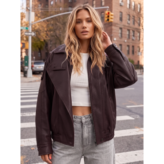 Veste en simili Fideline - Bordeaux