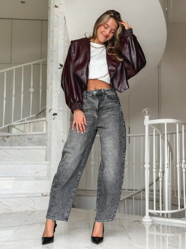 Veste en simili Viviane - Bordeaux