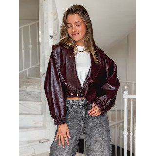 Veste en simili Viviane - Bordeaux
