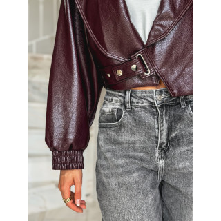 Veste en simili Viviane - Bordeaux