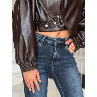 Veste en simili Viviane - Chocolat