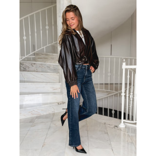 Veste en simili Viviane - Chocolat