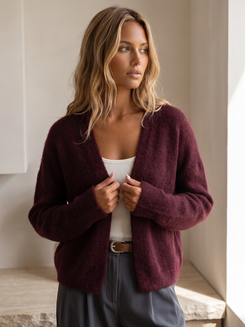Gilet Mona - Prune