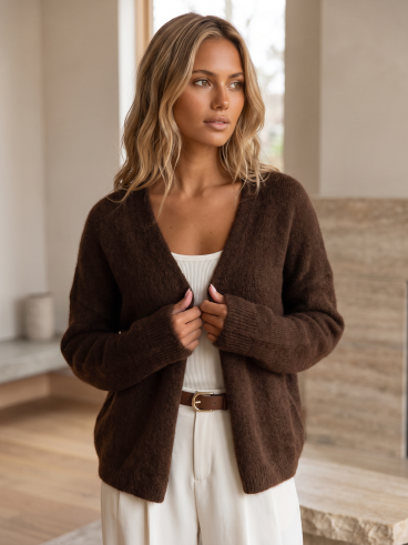 Gilet Mona - Chocolat