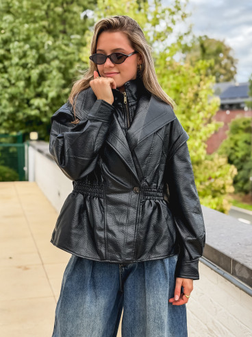 Veste en simili cuir Oséa - Noir Veste en simili cuir Oséa - Noir