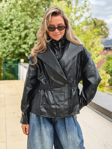 Veste en simili cuir Oséa - Noir Veste en simili cuir Oséa - Noir