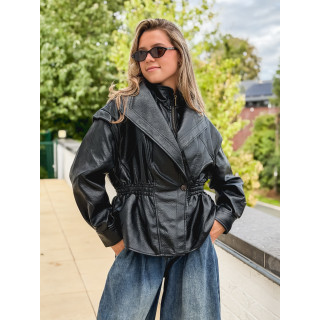 Veste en simili cuir Oséa - Noir