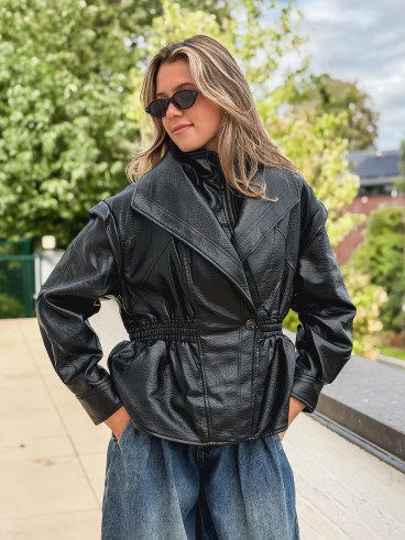 Veste en simili cuir Oséa - Noir Veste en simili cuir Oséa - Noir