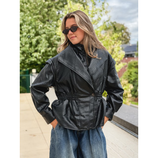 Veste en simili cuir Oséa - Noir