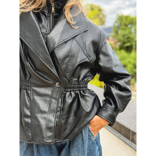 Veste en simili cuir Oséa - Noir