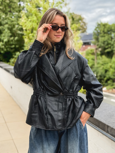 Veste en simili cuir Oséa - Noir Veste en simili cuir Oséa - Noir