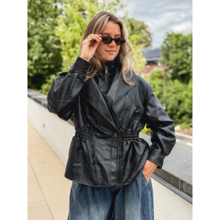 Veste en simili cuir Oséa - Noir