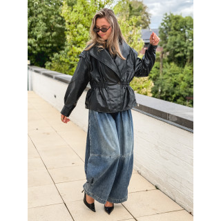 Veste en simili cuir Oséa - Noir