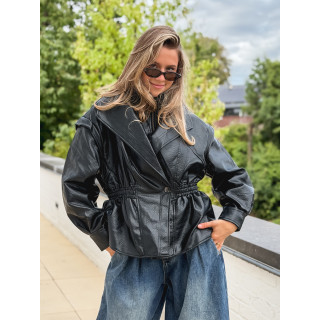Veste en simili cuir Oséa - Noir
