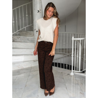 Jeans à motif Ondine - Chocolat