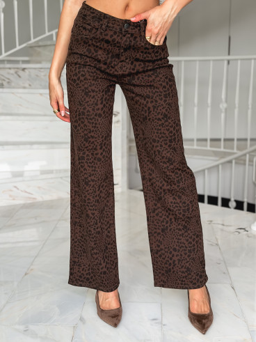 Jeans à motif Ondine - Chocolat