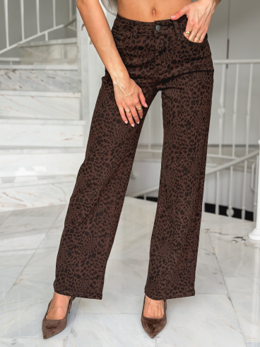 Jeans à motif Ondine - Chocolat