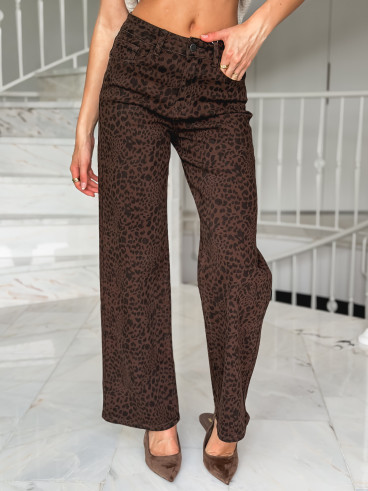 Jeans à motif Ondine - Chocolat