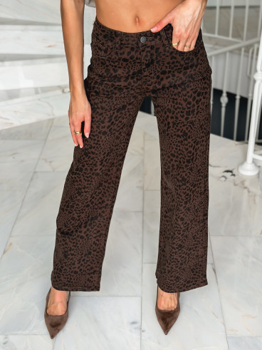 Jeans à motif Ondine - Chocolat