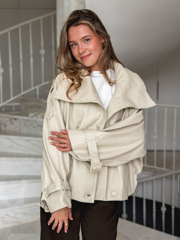 Veste en simili Valéane - Beige