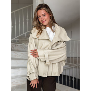 Veste en simili Valéane - Beige