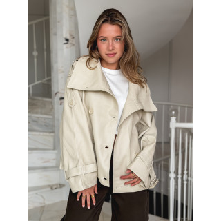 Veste en simili Valéane - Beige