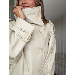 Veste en simili Valéane - Beige