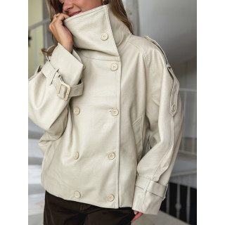 Veste en simili Valéane - Beige