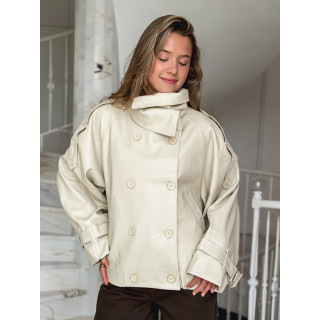 Veste en simili Valéane - Beige