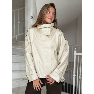 Veste en simili Valéane - Beige
