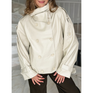 Veste en simili Valéane - Beige