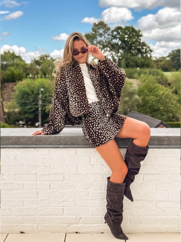 Jupe short Tabitha - Chocolat