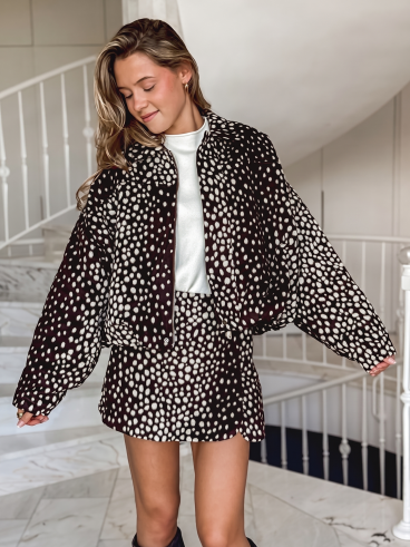 Veste à motif Tabitha - Chocolat Veste à motif Tabitha - Chocolat
