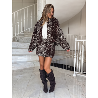 Veste à motif Tabitha - Chocolat