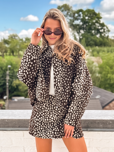 Veste à motif Tabitha - Chocolat
