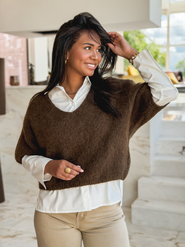 Pull Célia - Chocolat