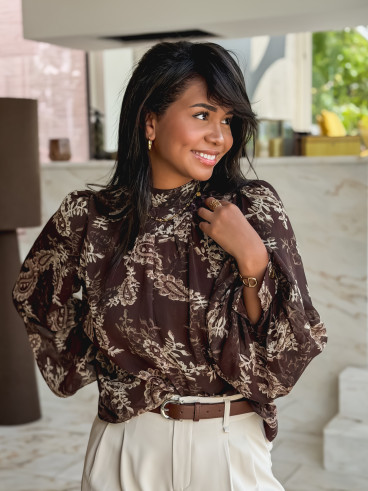 Blouse Loélia - chocolat