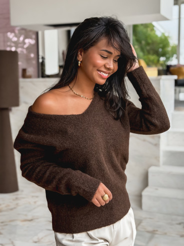 Pull Elyzane - Chocolat