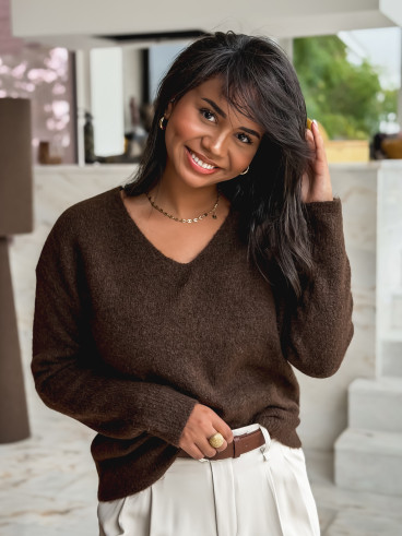 Pull Elyzane - Chocolat Pull Elyzane - Chocolat