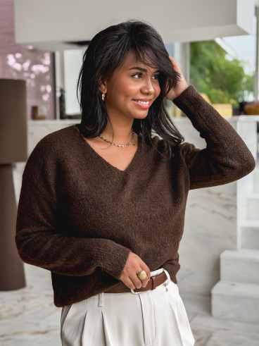 Pull Elyzane - Chocolat Pull Elyzane - Chocolat