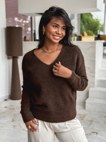 Pull Elyzane - Chocolat Pull Elyzane - Chocolat