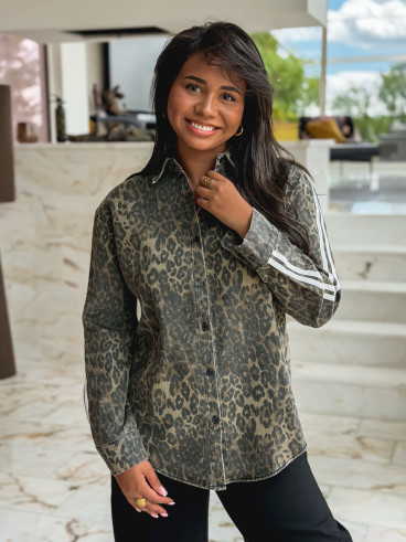 Chemise léopard Néllia - Chocolat Chemise léopard Néllia - Chocolat