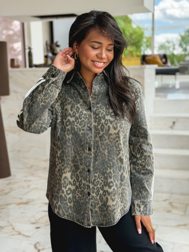 Chemise léopard Néllia - Chocolat Chemise léopard Néllia - Chocolat