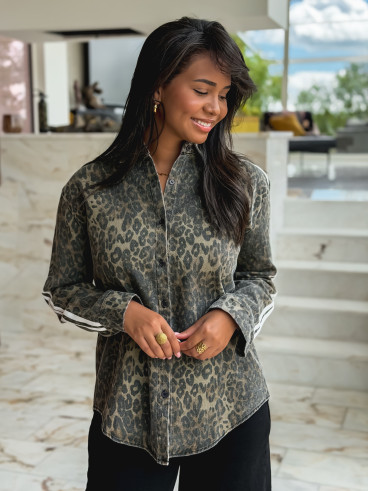 Chemise léopard Néllia - Chocolat Chemise léopard Néllia - Chocolat