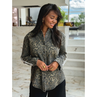 Chemise léopard Néllia - Chocolat