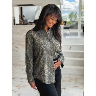 Chemise léopard Néllia - Chocolat