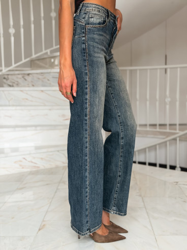 Jeans Maëlya - Bleu/Bronze Jeans Maëlya - Bleu/Bronze