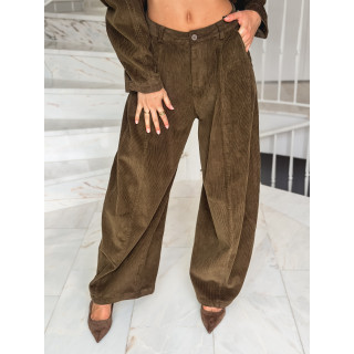 Pantalon en velours Nally - Kaki