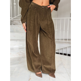 Pantalon en velours Nally - Kaki