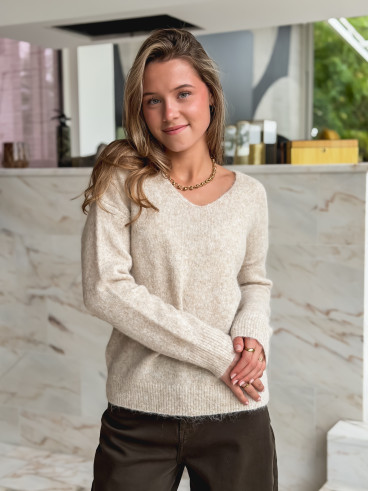 Pull Elyzane - Beige clair Pull Elyzane - Beige clair